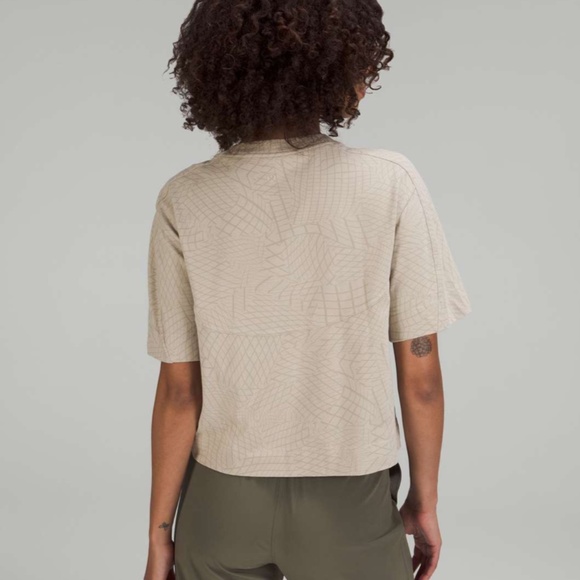 Heavyweight Cotton T-Shirt (Gradiating Grid Raw Linen Multi) - Picture 4 of 10